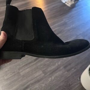 Black Suede Chelsea Boots